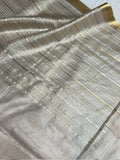 Banasari Silk Saree Silver/Gold Unstitched