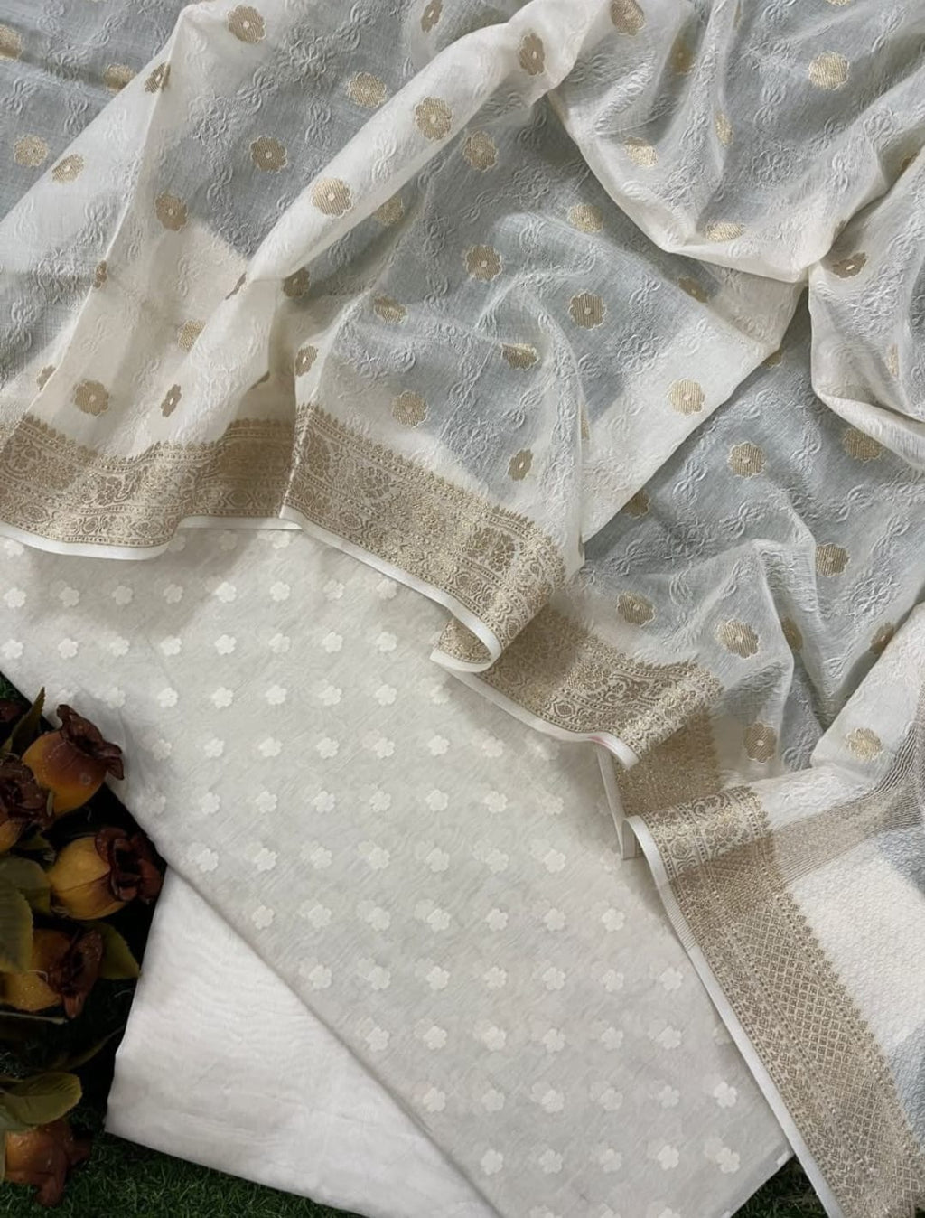 Chanderi Silk Cotton By Cotton Resham Weaved Silk Suit