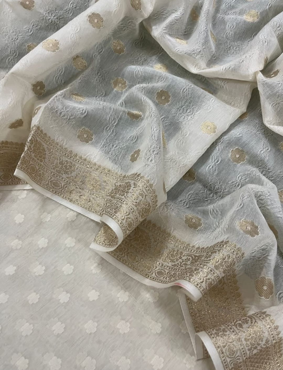 Chanderi Silk Cotton By Cotton Resham Weaved Silk Suit