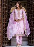 Silk Blend Occasional Wear Readymade Salwar Suit Size Small or Medium