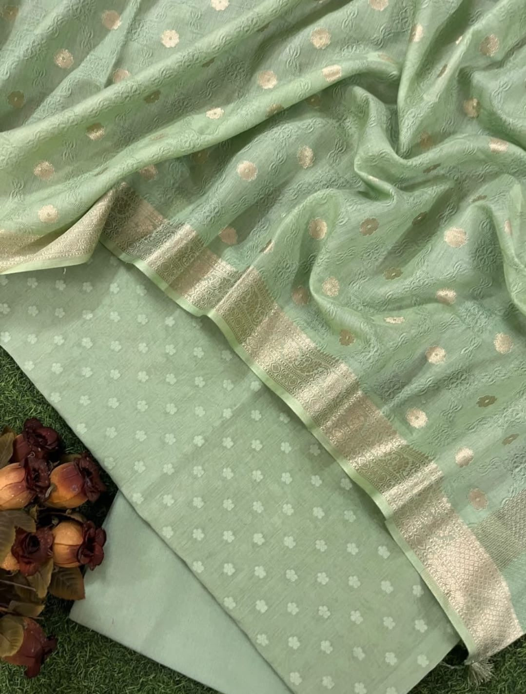 Chanderi Silk Cotton By Cotton Resham Weaved Silk Suit
